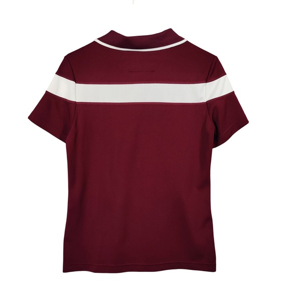 Texas A&M Aggies Adidas Climalite Polo College Football Top Maroon Womens Medium - Picture 2 of 10